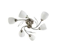 Lindby Ceiling Light Tatas dimmable (Modern) in Silver Made of Glass for e.g. Living Room & Dining (6 Light Sources, E14) from Ceiling lamp