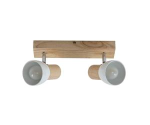 Lindby Ceiling Light Thorin dimmable (Scandinavian) in Brown Made of Wood for e.g. Living Room & Dining (2 Light Sources, E14) from floodlight Spotlight