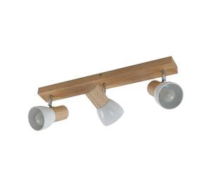 Lindby Ceiling Light Thorin dimmable (Scandinavian) in Brown Made of Wood for e.g. Living Room & Dining (3 Light Sources, E14) from floodlight Spotlight