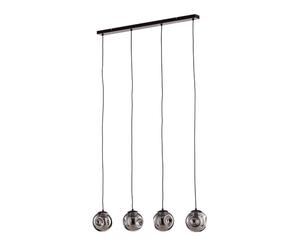 Lindby Ceiling Light Valentina dimmable (Design) in Silver Made of Glass for e.g. Living Room & Dining (4 Light Sources, E14) from Pendant Lighting lamp Hanging Ceiling