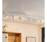Lindby ceiling spotlight Joffrey, 116 cm, white, 6-bulb, GU10