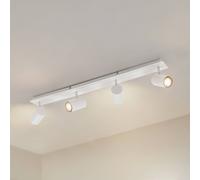 Lindby ceiling spotlight Joffrey, 80 cm, white, 4-bulb, GU10