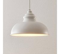 Lindby Cliona pendant light, white, metal, Ø 31 cm, E27