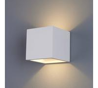 Lindby Cube-shaped LED wall light Marita made of plaster