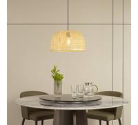 Lindby Dabila pendant light, bamboo, Ø 45 cm, E27