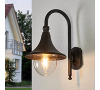 Lindby outdoor wall light Daphne, antique black, metal, E27