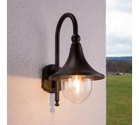 Lindby Daphne outdoor wall light, black, metal, E27