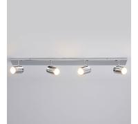 Lindby Dejan bathroom ceiling light, 85cm, 4-bulb, chrome, IP44
