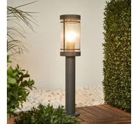 Lindby Djori pillar light, 50 cm, anthracite, stainless steel, E27