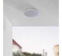 Lindby Doki LED outdoor ceiling light, 34 cm, white, plastic