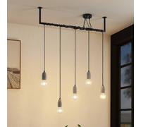 Lindby Doravio hanging lamp with concrete sockets