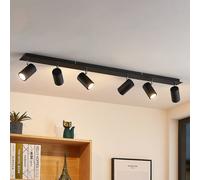 Lindby downlight Joffrey, 116 cm, black, 6-bulb, GU10