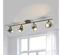 Lindby downlight Leonor, 4-bulb, green, metal, 78 cm