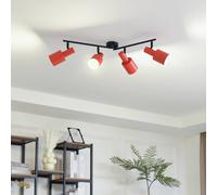 Lindby downlight Ovelia, orange/black, 4-bulb, E27