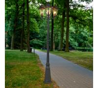 Lindby Edana outdoor lamp, 212 cm, 3-bulb, anthracite, E27, IP44