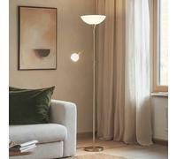 Lindby Elaina floor lamp, reading light, brass, 183 cm, E27