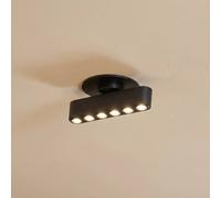 Lindby Eldrin LED recessed light, black, light points, 13.1 cm