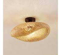 Lindby Eleane ceiling light, bamboo, natural, Ø 50 cm