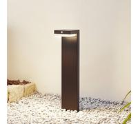 Lindby Eleazar LED pedestal light, black, aluminium, sensor