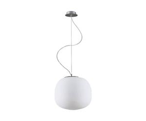 Lindby Elegant Nordic Style Glass Sphere Pendant Light, Modern Living Room Ceiling Chandelier Kitchen Globe Design White Bubble Hanging Lamp Ø38 Cm E27 Fitting