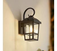 Lindby Eloane outdoor wall light, black, stainless steel, 29 cm