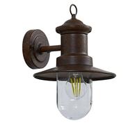 Lindby Eloretta Outdoor Wall Light E27 Black IP44 1-Light Rust Finish