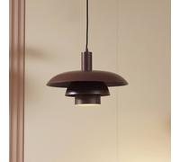 Lindby Elorri pendant light, brown, metal, Ø 38 cm
