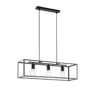 Lindby 'Emily' Dimmable Modern Ceiling Pendant in Black (Metal, 3-Light E27) for Kitchen