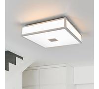 Lindby Eniola bathroom ceiling lamp, 30 cm, white/grey, IP44