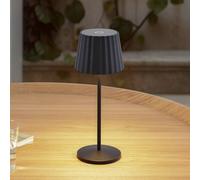 Lindby Esali LED rechargeable table lamp, black, metal, IP65