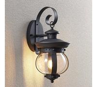 Outdoor Wall Light 'Farley' dimmable (Antique, Vintage) in Black Made of Metal (1 Light Source, E27) from Lindby | Wall lamp for Exterior/Interior Walls, House, Terrace und Balcony