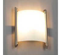 Lindby Filippa wall light, 25 cm, nickel, glass, E27