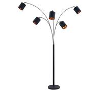 Lindby Floor Lamp Abiram (Modern) in Black Made of Metal for e.g. Living Room & Dining (5 Light Sources, E14) from Standard Arc Lamps