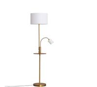Lindby Floor Lamp Aovanwith USB Socket (Modern) in Bronze Made of Metal for e.g. Living Room & Dining (1 Light Source, E27) from Standard