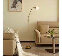 Lindby floor lamp Elaina, brass-coloured, 162cm, flexible, E14