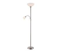 Lindby Floor Lamp Elaina (Modern) in Silver Made of Metal for e.g. Living Room & Dining (1 Light Source, E27) from Standard