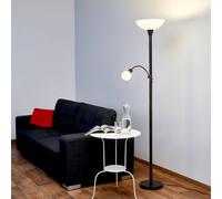 Lindby Floor Lamp 'Elaina' dimmable (Modern) in Brown Made of Metal for e.g. Living Room & Dining Room (2 Light Sources, E27) from Standard Lamp