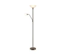 Lindby Floor Lamp Jost (Modern) in Silver Made of Metal for e.g. Living Room & Dining (2 Light Sources, E27) from Standard Uplighter