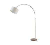 Lindby Floor Lamp Railyn (Modern) in White Made of Textile for e.g. Living Room & Dining (1 Light Source, E27) from Standard Arc Lamps