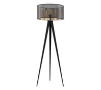 Lindby Floor Lamp Thoralf in Black Made of Metal for e.g. Living Room & Dining (1 Light Source, E27) from Standard