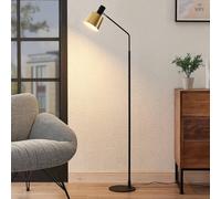 Lindby floor lamp Vlada, 144 cm, brass, black, metal