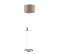 Lindby Floor Lamp Ziniawith USB Socket (Modern) in Silver Made of Metal for e.g. Living Room & Dining (1 Light Source, E27) from Standard
