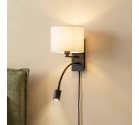 Lindby Florens wall light, black, LED reading lamp, 23.5 cm