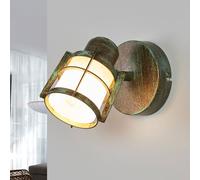 Lindby Giorgi wall lamp with a verdigris optic
