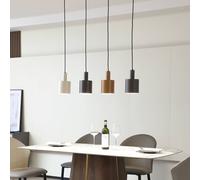 Lindby hanging light Ovelia, brown/coffee/beige, 4-bulb, E27