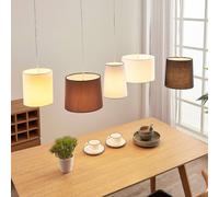 Lindby Hermina fabric hanging light, five-bulb