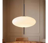 Lindby Hikari pendant light, Ø 30 cm, white, glass, E14
