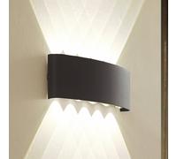 Lindby Ithan LED Outdoor Wall Light (Splash-Proof (Modern) in Black Aluminium (5 Bulbs) - Outdoor Wall Lights Wall Lamp LED Outdoor Lamp Outdoor for Outdoor Wall / House Wall