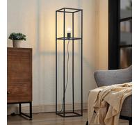 Lindby Jordana floor lamp, frame, black, 1-bulb.