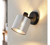 Lindby Joudy wall light cylinder brushed aluminium